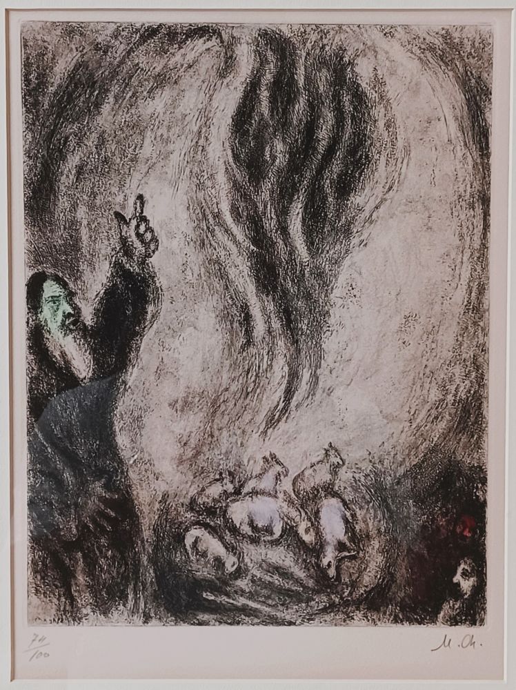 Etching And Aquatint Chagall - La Bible