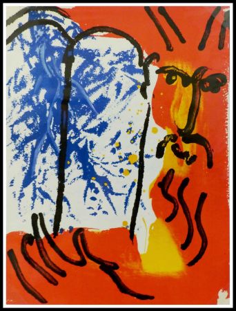 Lithograph Chagall - LA BIBLE - MOISE I