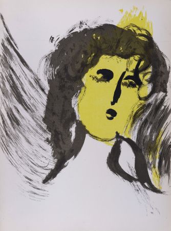 Lithograph Chagall - La Bible : Ange, 1956