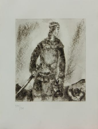 Etching Chagall - LA BIBLE ( DAVID ET LE LION )