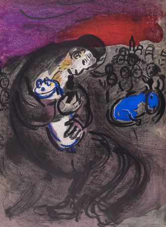 Lithograph Chagall - La Bible : Pleurs de Jérémie, 1956