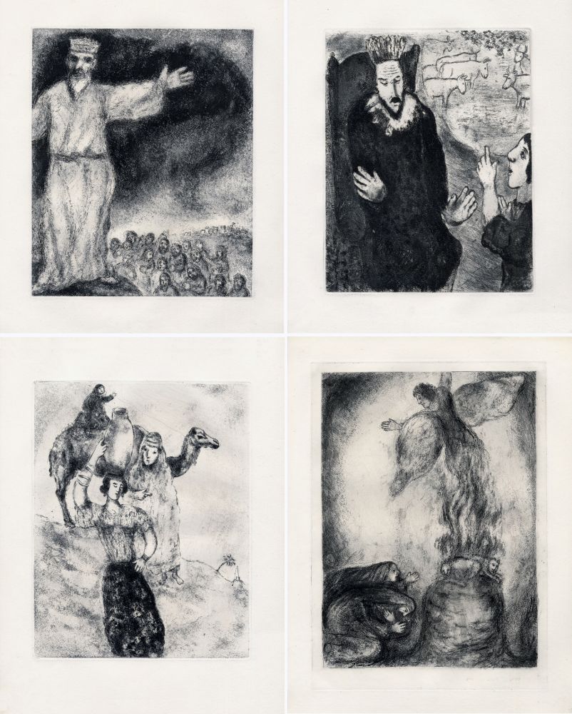 Engraving Chagall - LA BIBLE. (Suite des eaux-fortes gravées de 1931 à 1939 - Tériade 1956). 
