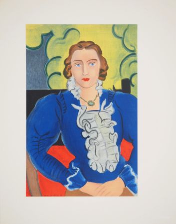 Lithograph Matisse - La blouse bleue