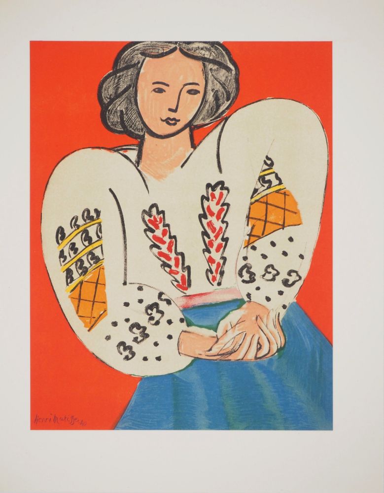 Lithograph Matisse - La blouse roumaine