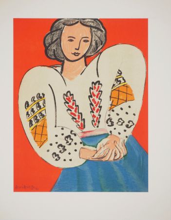 Lithograph Matisse - La blouse roumaine