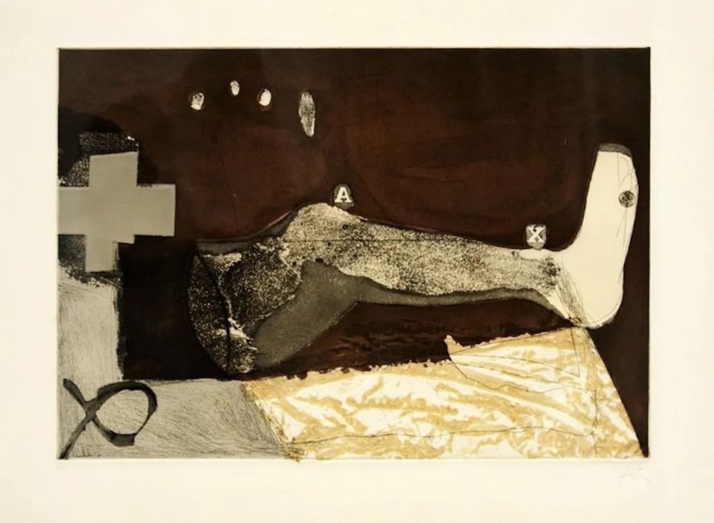 Engraving Tàpies - La cama