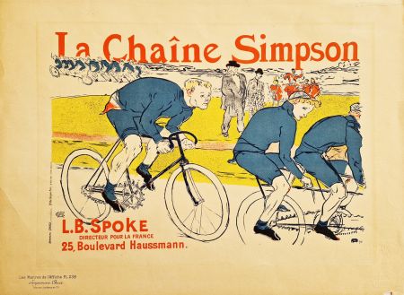 Lithograph Toulouse-Lautrec - La Chaine Simpson