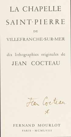 Illustrated Book Cocteau - La Chapelle Saint-Pierre de Villefranche-sur-Mer, Mourlot 1958