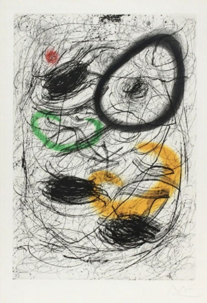 Etching And Aquatint Miró - La chevelure De Bérénice II