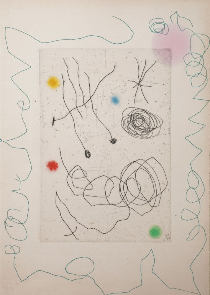 Drypoint Miró - La chouette et l’escargot (The Owl and the Snail)