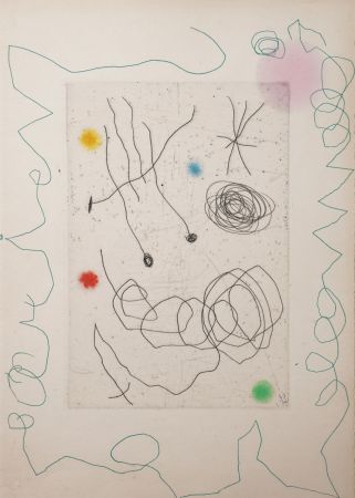 Drypoint Miró - La chouette et l’escargot (The Owl and the Snail)