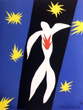 Lithograph Matisse - LA CHUTE D'ICARE. Verve. Vol. IV, No. 13. DE LA COULEUR (1945).