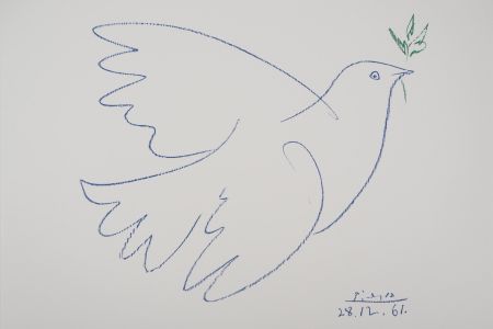 Lithograph Picasso - La colombe bleue