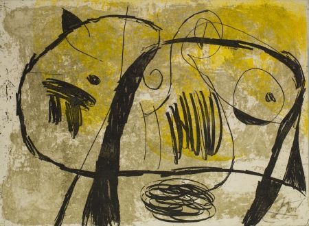 Aquatint Miró - La Commedia Del Arte V