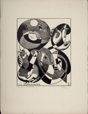 Woodcut Survage - La Connaissance, 1935