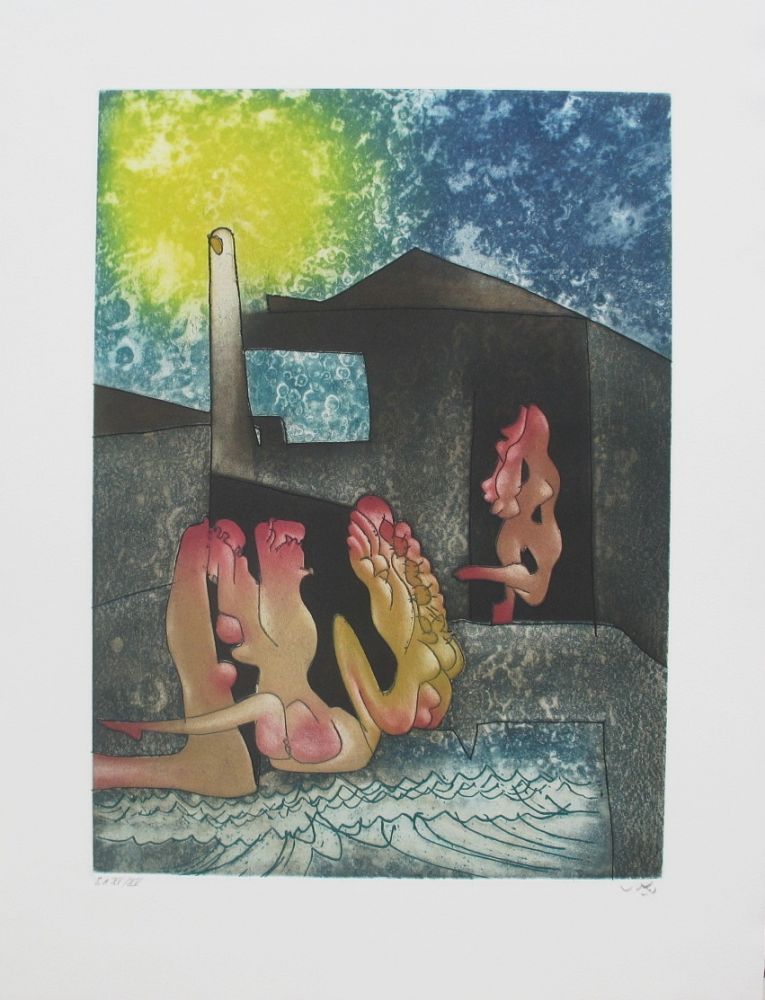 Etching And Aquatint Matta - La Danse de la mort 1