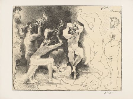 Lithograph Picasso - La danse des faunes