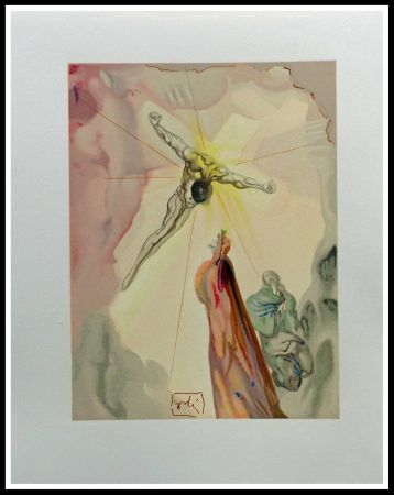 Woodcut Dali - LA DIVINE COMEDIE - L'apparition du Christ