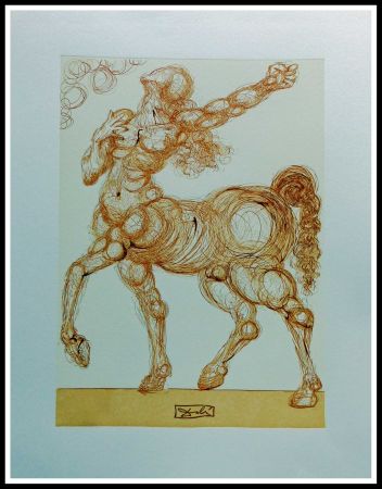 Woodcut Dali - LA DIVINE COMEDIE - Le centaure