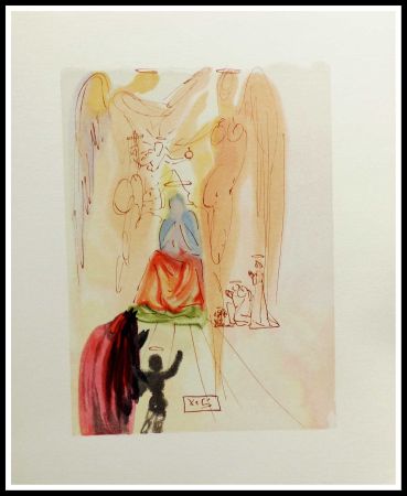 Woodcut Dali - LA DIVINE COMEDIE - Le triomphe du Christ
