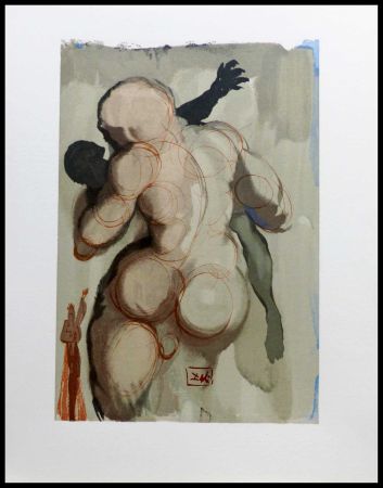 Woodcut Dali - LA DIVINE COMEDIE - Les morts par la violence