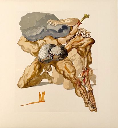 Woodcut Dali - La Divine Comédie - Enfer 07 - Les Avares et les Prodigues