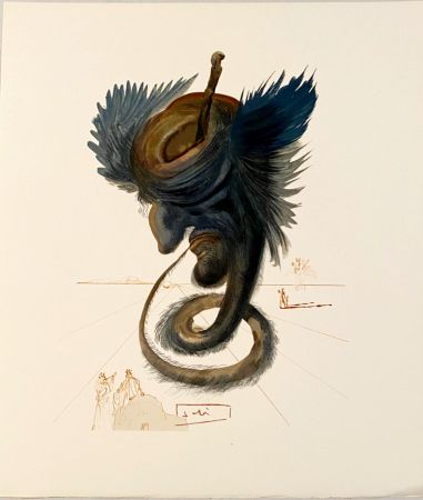 Woodcut Dali - La Divine Comédie - Enfer 20 - Devins et sorciers