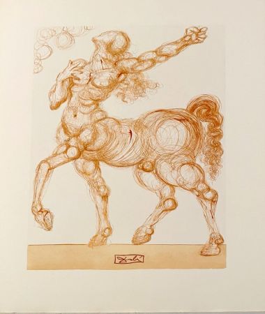 Woodcut Dali - La Divine Comédie - Enfer 25 - Le Centaure
