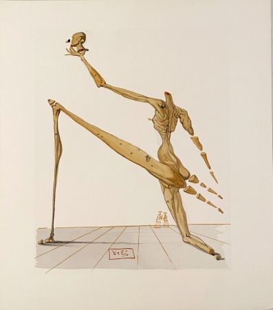 Woodcut Dali - La Divine Comédie - Enfer 28 - Bertrand de Born