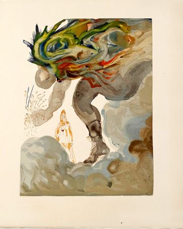 Woodcut Dali - La Divine Comédie - Enfer 31 - Les Géants