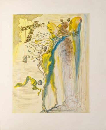 Woodcut Dali - La Divine Comédie - Paradis 12 - L'éclat des corps glorieux
