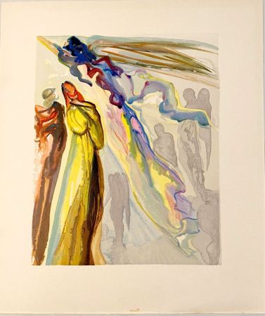 Woodcut Dali - La Divine Comédie - Paradis 16 - Apparition de l'ancêtre