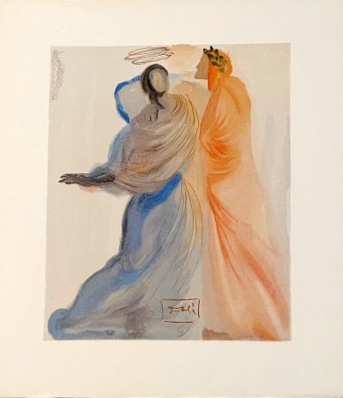 Woodcut Dali - La Divine Comédie - Paradis 18 - La splendeur de Béatrice