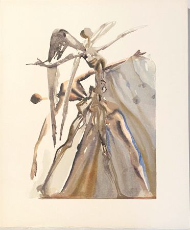 Woodcut Dali - La Divine Comédie - Purgatoire 04 - Les Négligents