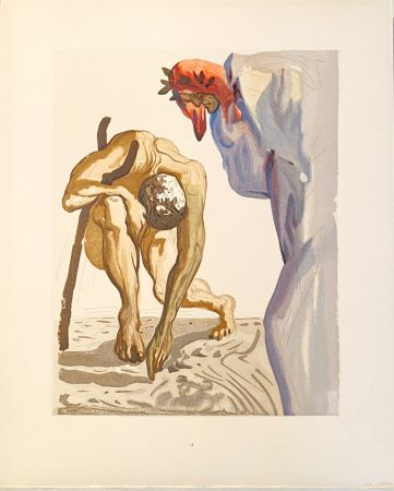 Woodcut Dali - La Divine Comédie - Purgatoire 07 - Les Princes de la vallée