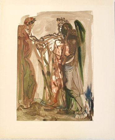 Woodcut Dali - La Divine Comédie - Purgatoire 11 - Les orgueilleux
