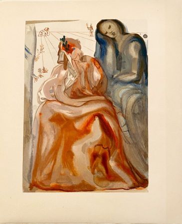 Woodcut Dali - La Divine Comédie - Purgatoire 31 - La confession de Dante
