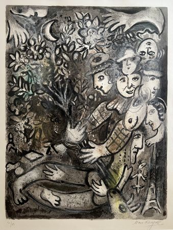 Lithograph Chagall - LA FAMILLE
