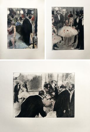 Illustrated Book Degas - LA FAMILLE CARDINAL. Illustré d'un portrait et de 32 monotypes en noir et en couleurs par EDGAR DEGAS
