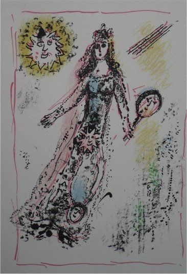 Lithograph Chagall - La Feerie et le Royaume, planche 6