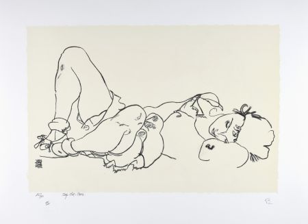 Lithograph Schiele - La femme allongée, 1918 | Reclining woman, 1918 (Liegende)