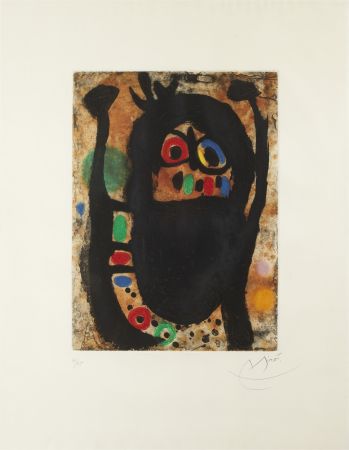 Etching And Aquatint Miró - La Femme aux Bijoux