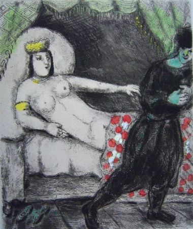 Etching Chagall - La femme de Potiphar