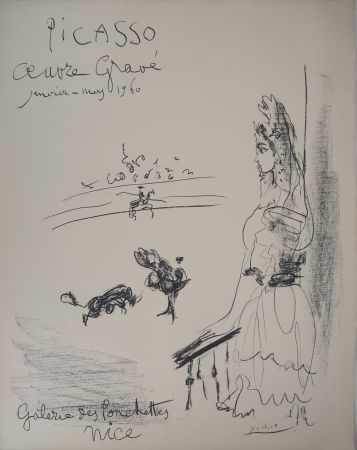 Lithograph Picasso - La femme du Torero (Galerie des Ponchettes)