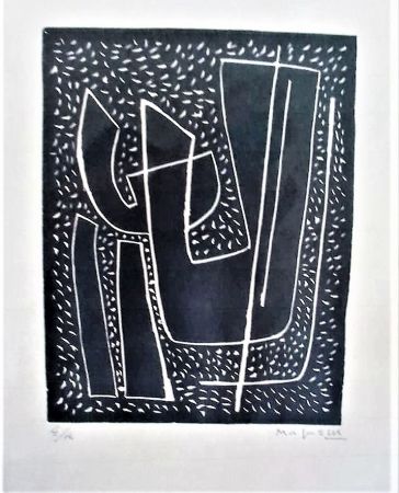 Linocut Magnelli - La Ferrage