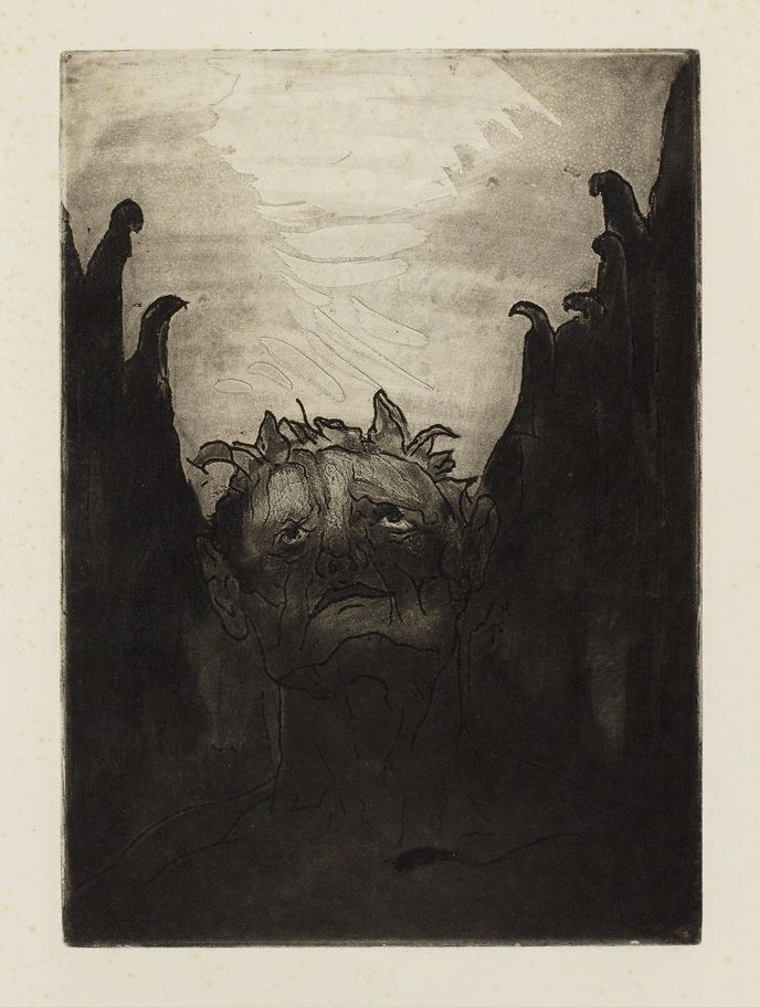 Etching And Aquatint Bernard - La Fin de Satan (The End of Satan)