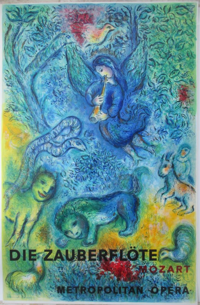 Lithograph Chagall - La Flute Enchantèe - Die Zauberflöte