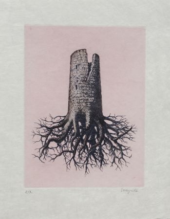 Etching And Aquatint Magritte - La Folie Almayer