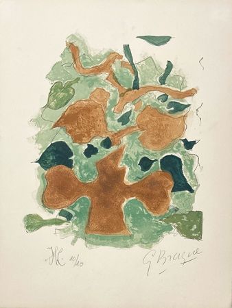 Lithograph Braque - La forêt