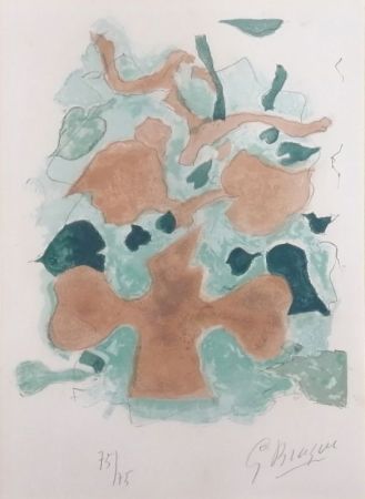 Lithograph Braque - La Forêt 